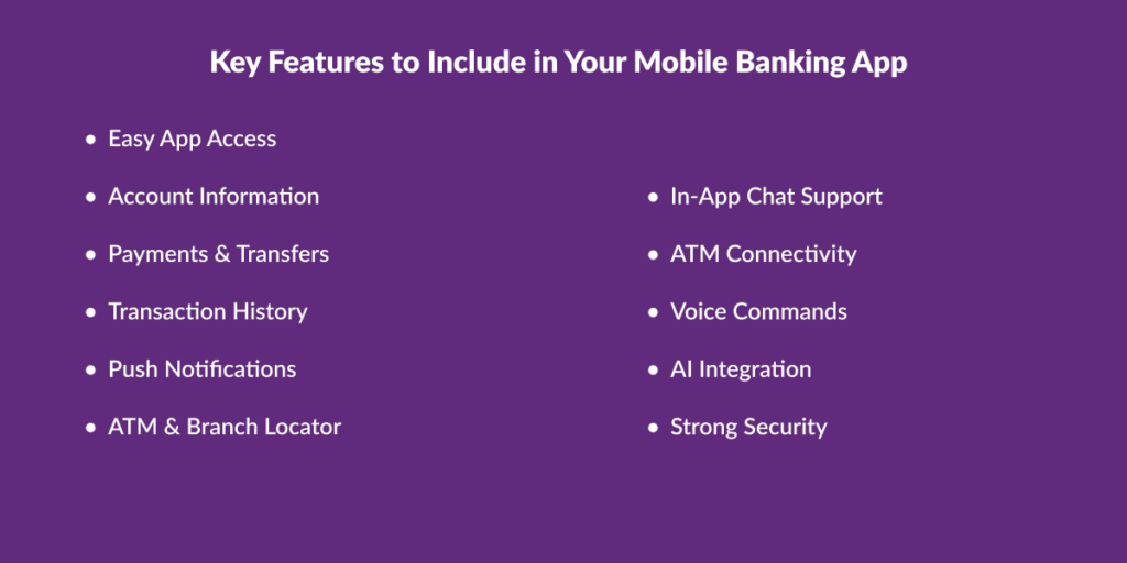 Key Features to Include in Your Mobile Banking App