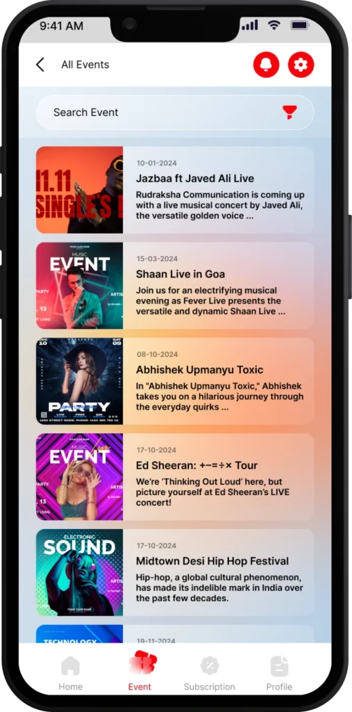 Event booking app development company