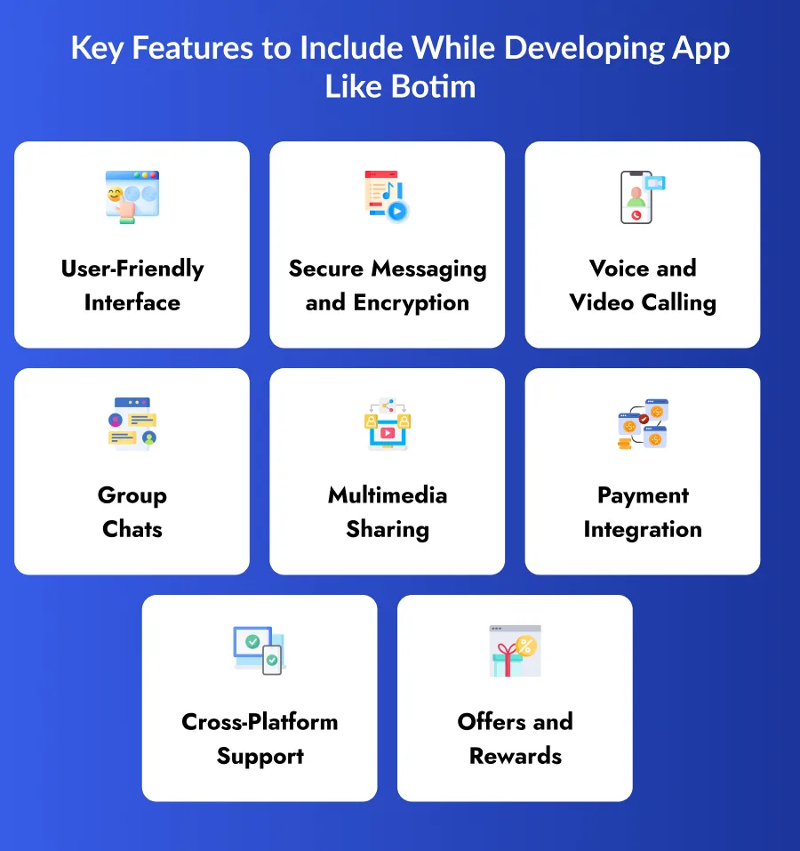 Key Features to Include While Developing App Like Botim